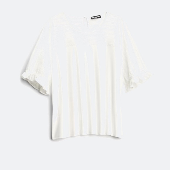 Karl Lagerfeld, short sleeve, crochet and ruffle blouse - Picture 2 of 10